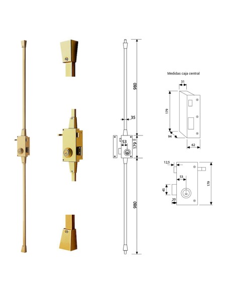 Cerradura Tesa Seguridad TS30 /t6/IAE Izquierda