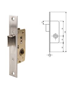 Cerradura Tesa 2215/28/ai Sin Gancho 2
