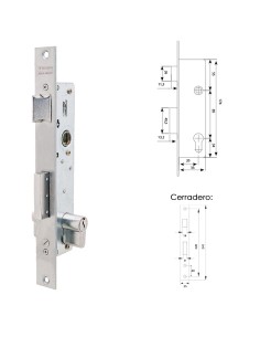 Cerradura Tesa 2210/28/ai Sin Gancho 2