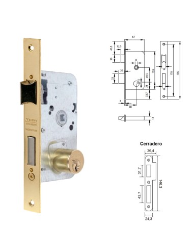Cerradura Tesa 2010-hl/40