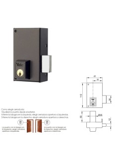 Cerradura Yale 56-c/hpr/60/ Derecha 2