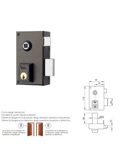 Cerradura Yale 56-b/hp/60/ Derecha 2
