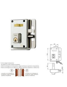 Cerradura Yale 10-c-hn/ Derecha 2