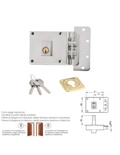 Cerradura Yale 6-0-12-hn/ Derecha 2