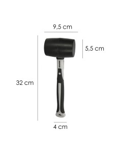 Maza Goma Mango Fibra Vidrio 500 Grms 2