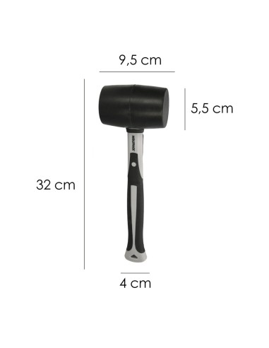 Maza Goma Mango Fibra Vidrio 500 Grms