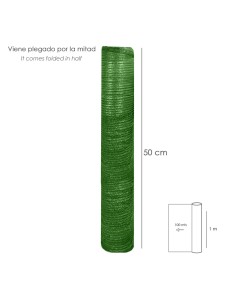Malla Sombreo 1,0 metro Verde Rollo 100 metros. 2