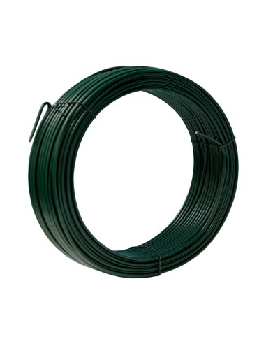 Alambre plastificado Verde Rollo 25 Kg. / Nº17
