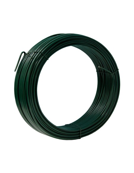 Alambre plastificado Verde Rollo 25 Kg. / Nº17