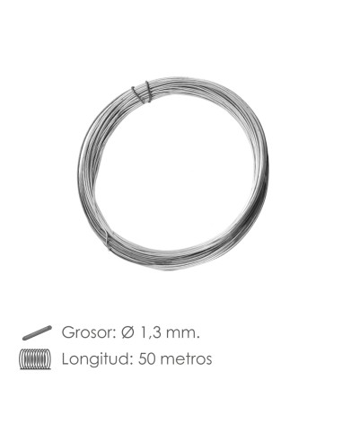 Alambre Galvanizado 1,3 mm / 8 (Rollo 50 metros)