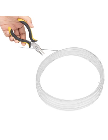 Alambre Plastificado 1,2 mm. Blanco (Rollo 50 metros)