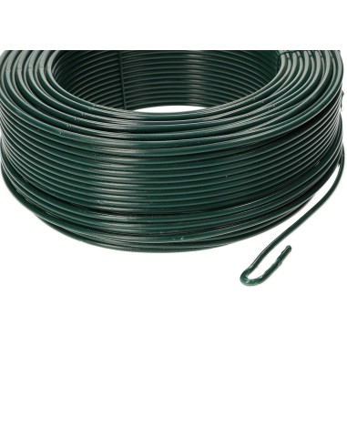 Alambre plastificado Verde Rollo 25 Kg. / Nº17
