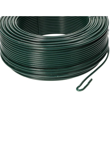 Alambre plastificado Verde Rollo 25 Kg. / Nº17
