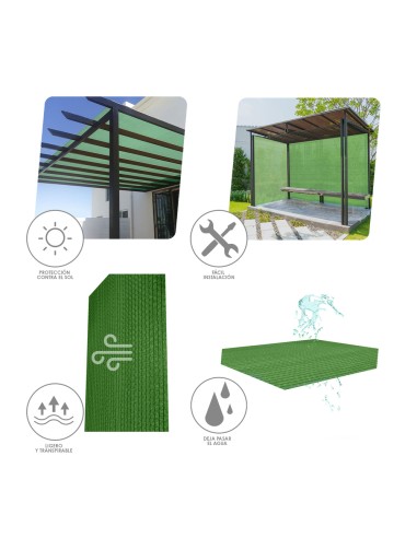 Malla Sombreo 1,0 metro Verde Rollo 100 metros.