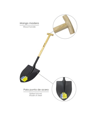 Pala Mango Madera Punta Mango Muleta 502/3