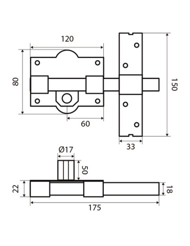 Cerrojo Fac 301-r/120-p
