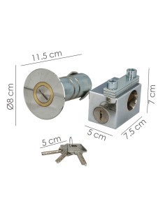 Candado Empotrar Llave Plana C-1 Hembra 2