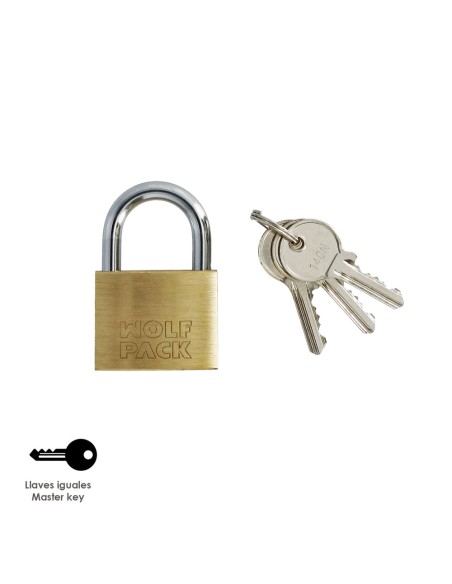Candado Laton Arco Normal Llaves Iguales 40 mm. Nº1