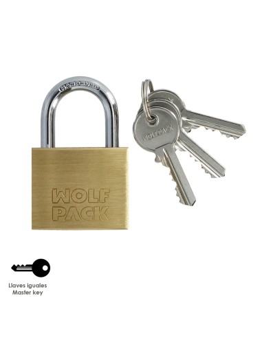 Candado Laton Arco Normal Llaves Iguales 50 mm. Nº2