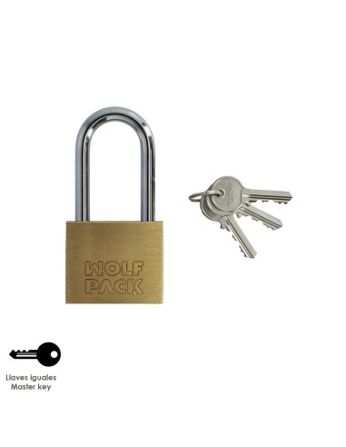Candado Laton Arco Largo Llaves Iguales 50 mm. Nº1