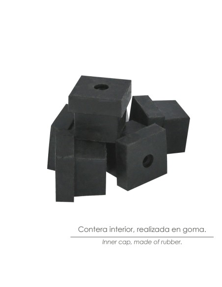 Contera Goma Cuadrada 36x36 mm. Bolsa 100 Unidades