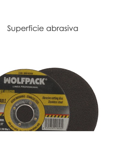 Disco Corte Abrasivo Acero Inoxidable Ø 115x Ø 22,2 mm Espesor 1,0 mm. Disco Radial / Amoladora Universal