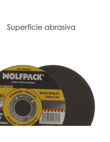 Disco Corte Abrasivo Acero Inoxidable Ø 115x Ø 22,2 mm Espesor 1,6 mm. Disco Radial / Amoladora Universal