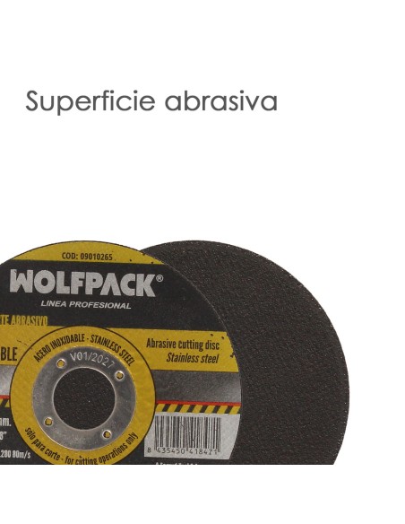 Disco Corte Abrasivo Acero Inoxidable Ø 115x Ø 22,2 mm Espesor 1,6 mm. Disco Radial / Amoladora Universal