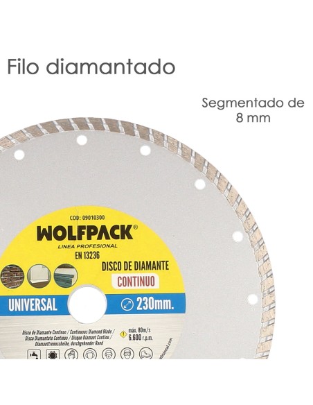 Disco Diamante 230 mm. General Obra Continuo