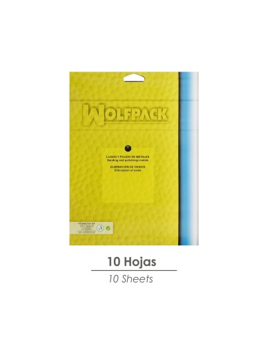 Lija Hierro 0 Fino (Pack 10 Pliegos)