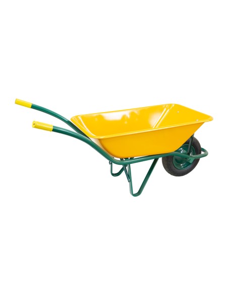 Carretilla Obra Amarilla Metálica Desmontada