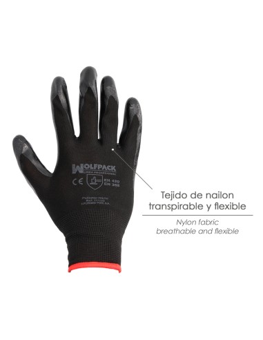 Guantes Nitrilo / Nylon Impregnado 7"
