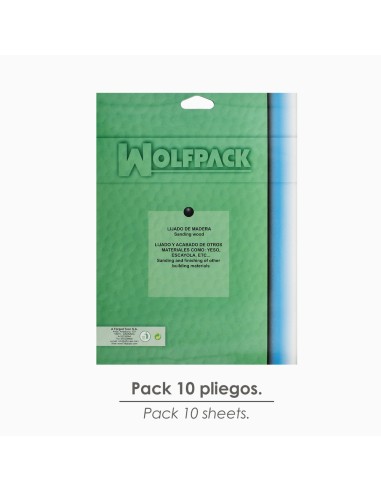 Lija Madera Grano 40 (Pack 10 pliegos)