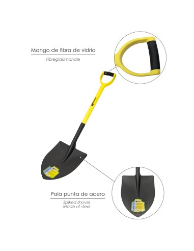 Pala Mango Fibra Vidrio Punta Mango Anilla Nº 3