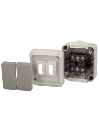 Interruptor / Conmutado Oryx Doble con tapa gris