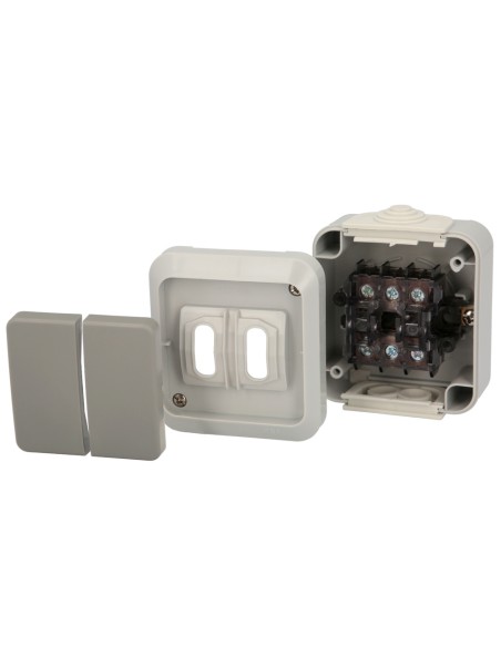 Interruptor / Conmutado Oryx Doble con tapa gris