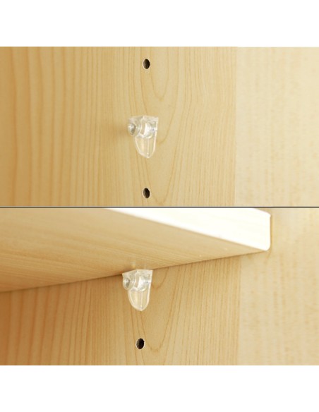 Soporte de Plastico Con Anclaje Metalico 5 Ø mm. Para Estanterias / Estantes (Caja 100 Unidades)