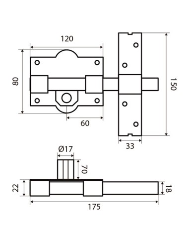 Cerrojo Fac 301-r/120-p Bombillo 70