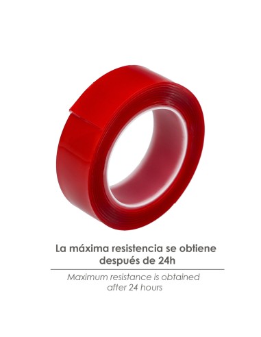 Cinta Doble Cara Elástica transparente 1,5 m. x 19 mm.