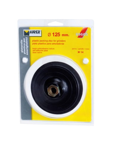 Plato Velcro Ø 125 mm. para Amoladora