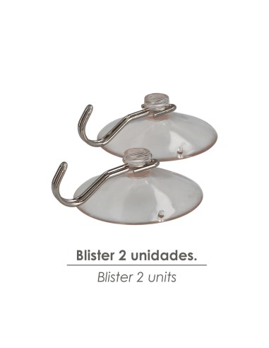 Colgador Oryx Ventosa 50 mm. (Blister 2 Unidades)