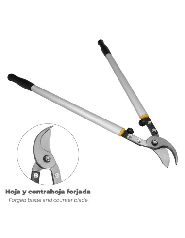 Tijeras Podar 2 Manos Profesional Forja y Alumnio 75 cm.