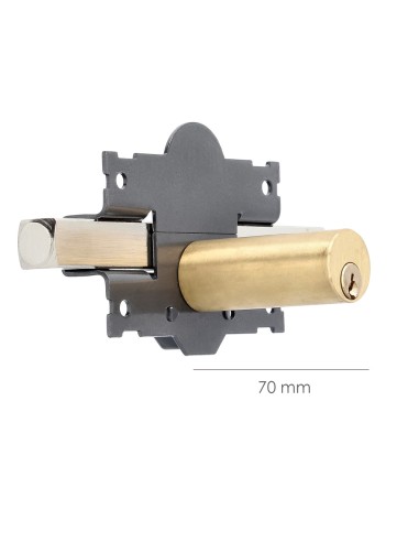Cerrojo b-3 llave y pulsador pasador de 161mm cilindro redondo de 70mm