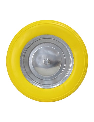 Rueda Carretilla Obra Maciza Llanta Metalica