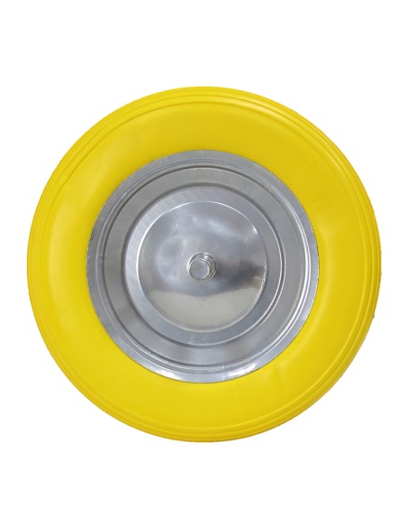 Rueda Carretilla Obra Maciza Llanta Metalica