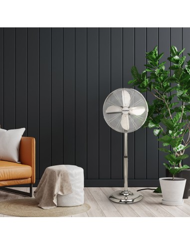 Ventilador Maurer de Pie 125 cm. de Alto Cromo