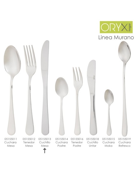 Cuchillo Mesa Murano 211 mm.Caja 12 unidades