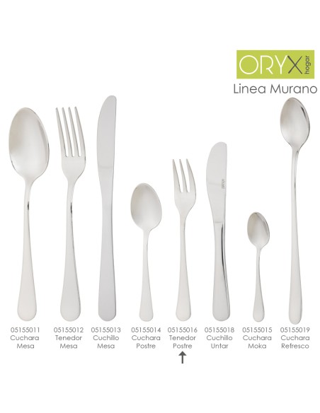 Tenedor Postre Murano 145 mm.Caja 12 unidades