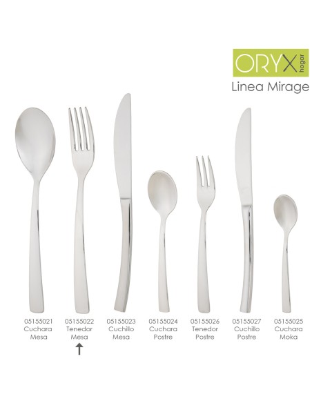 Tenedor Mesa Mirage 200 mm.Caja 12 unidades