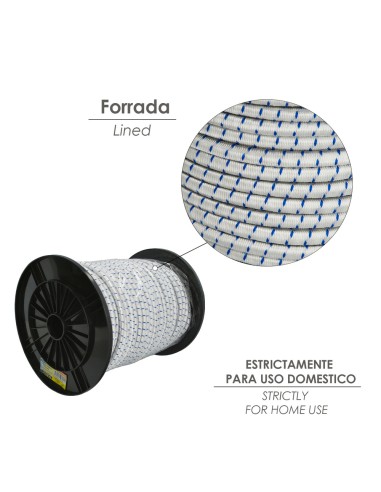 Cuerda Elástica Forrada 10 mm. Rollo de 100 metros